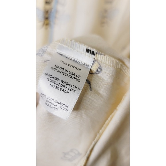 The Cat's Pajamas Queen Bee Lux Pima Cotton Flannel Robe Shawl Collar Women S/M - Picture 6 of 8